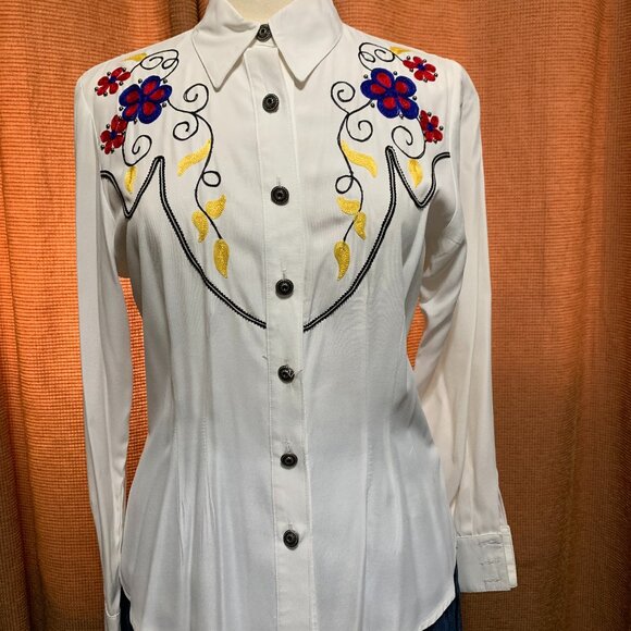 Saddle Ridge Tops - Vintage Embroidered Western Shirt